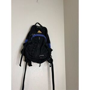 Kelty Boomerang Backpack Black Blue Hiking Backpacking Outdoor 19" x 15"